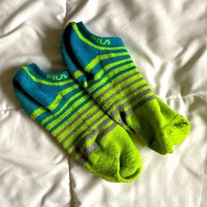 Fila Mens Socks Yellow & Blue Striped